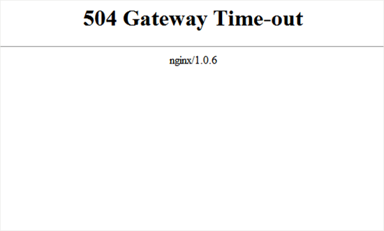 gateway time out 504